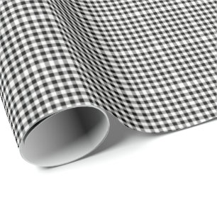 Black Gingham Wrapping Paper Geschenkpapier