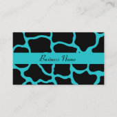 Black Giraffe Business Card Visitenkarte (Vorderseite)
