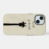 Black Giraffe iPhone 15 Hülle (Rückseite (Horizontal))