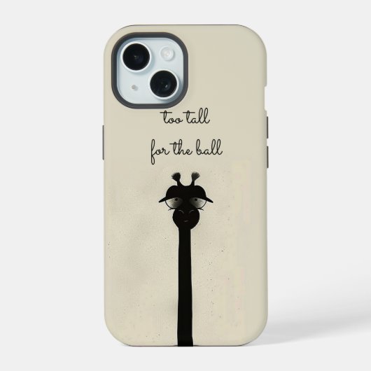 Black Giraffe iPhone 15 Hülle (Rückseite)