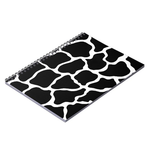 Black Giraffe Print Notebook Notizblock (Linke Seite)