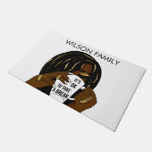 Black Girl Afro American Woman InspirationalQuote Fußmatte (Schrägansicht)