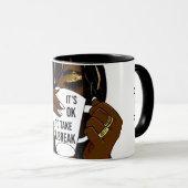 Black Girl Afro American Woman InspirationalQuote Tasse (VorderseiteRechts)