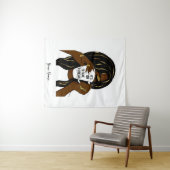 Black Girl Afro American Woman InspirationalQuote Wandteppich (Beispiel (Horizontal))