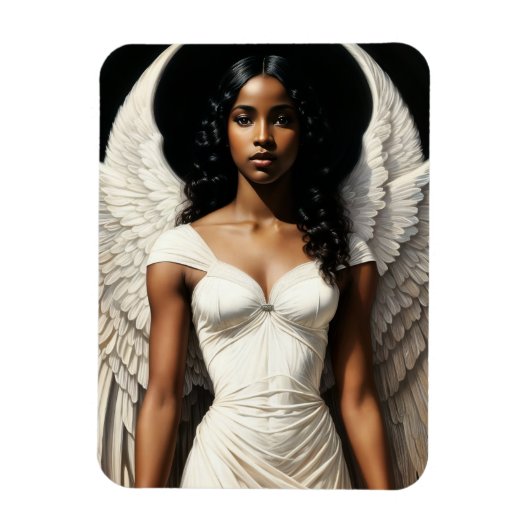 Black Girl Angel Magnet (Vertikal)
