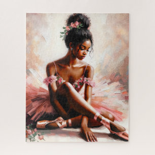 Black Girl Ballet Dancer in Rosa Puzzle