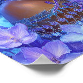 Black Girl Black Queen Fantasy Art Elf Goddess Poster (Ecke)