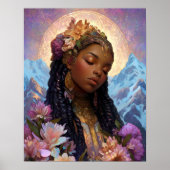 Black Girl Black Queen Fantasy Art Goddess Poster (Vorne)