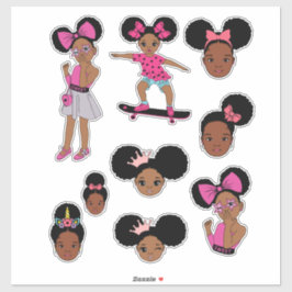 Black Girl Christmas Decal Melanin Aufkleber