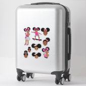 Black Girl Christmas Decal Melanin Aufkleber (Koffer)