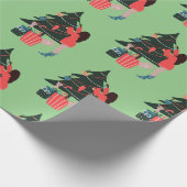 Black Girl Christmas Magic Geschenkpapier (Ecke)