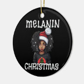Black Girl Christmas Magic Melanin Ugly Xmas Sweat Keramik Ornament (Links)