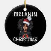 Black Girl Christmas Magic Melanin Ugly Xmas Sweat Keramik Ornament (Hinten)