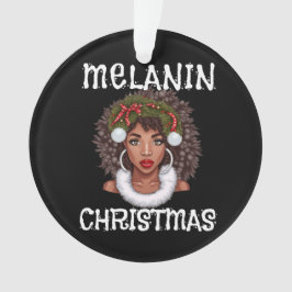 Black Girl Christmas Magic Melanin Ugly Xmas Sweat Ornament