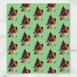 Black Girl Christmas Magic Wrapping Paper
