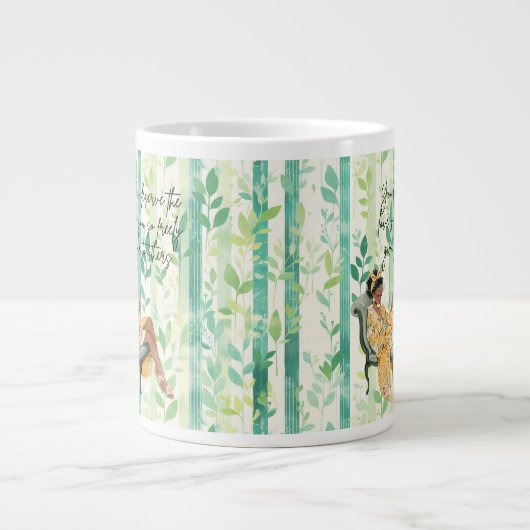 Black Girl Cosy Reading Jumbo-Tasse (Vorderseite)