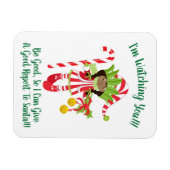 Black Girl Elf Weihnachts-Kühlschrankmagnet Magnet (Horizontal)