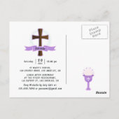 Black Girl First Heilige Kommunion Postkarte (Rückseite)