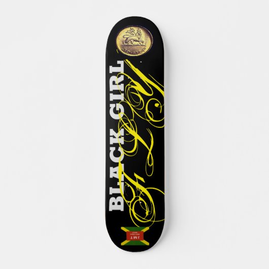 BLACK GIRL FLIY Skateboard, 7¾ Zoll Deck Skateboard (Vorne)