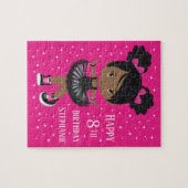 Black Girl Happy Birthday Puzzle (Horizontal)