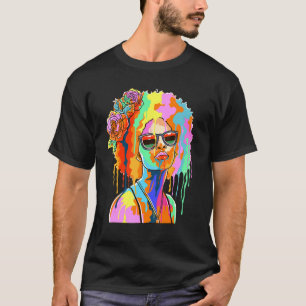Black Girl Inspiriert Black Woman Paint Dripping R T-Shirt
