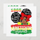 Black Girl Juneteenth 1865 Celebrate Indepedence D Einladung (Vorne/Hinten)