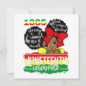 Black Girl Juneteenth 1865 Celebrate Indepedence D Einladung (Vorderseite)