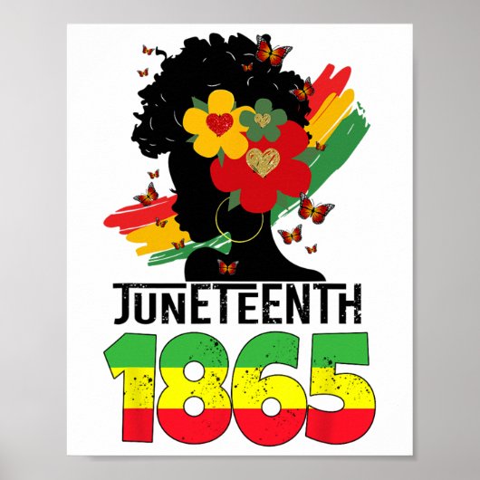 Black Girl Juneteenth 1865 Kinder Kleinkinder Cele Poster (Vorne)