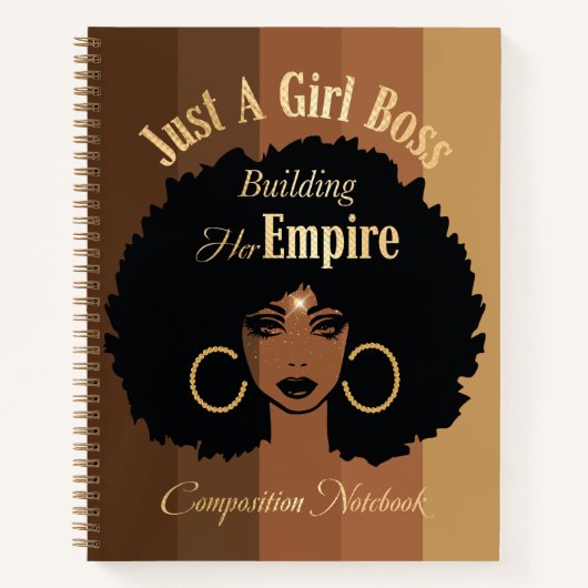 Black Girl-Komposition-Notebook Notizblock (Vorderseite)