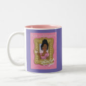Black Girl Lieben Tasse in Rosa mit Lila BG (Links)