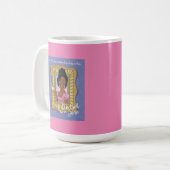 Black Girl Lieben Tasse lila mit Pink BG (Vorderseite Links)