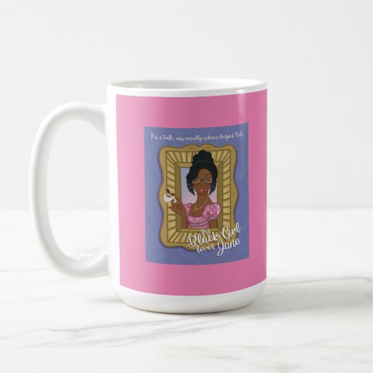 Black Girl Lieben Tasse lila mit Pink BG (Links)