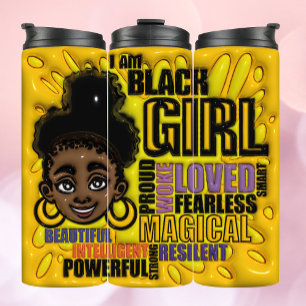 Black Girl Magic - 3D Inflated Effect Tumbler Thermosbecher