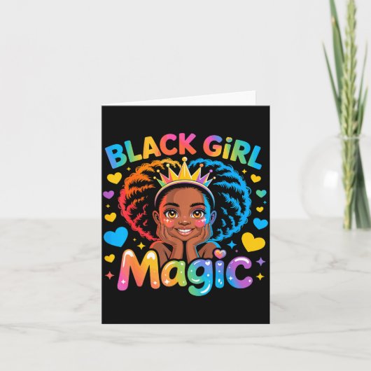 Black Girl Magic African Girl Hbcu  Karte (Vorderseite)