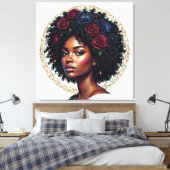 Black Girl Magic Afro Diva Leinwanddruck (Insitu (Schlafzimmer))