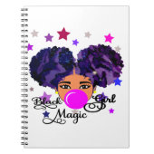 Black Girl Magic, Afro Puffs Girl, Naturhaar Notizblock (Vorderseite)