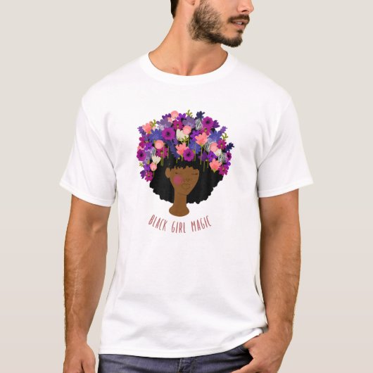 Black Girl Magic Afro Queen BLM Melanin T-Shirt (Vorderseite)