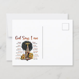 Black Girl Magic Birthday Sista Melanin Frau Postkarte