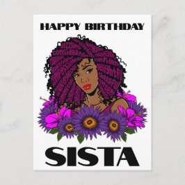Black Girl Magic Birthday Sista Melanin Frau Postkarte