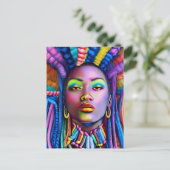 Black Girl Magic Birthday Sista Melanin Frau Postkarte (Stehend Vorderseite)