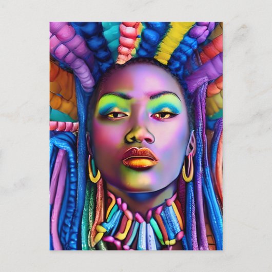Black Girl Magic Birthday Sista Melanin Frau Postkarte (Vorderseite)