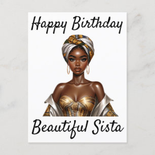 Black Girl Magic Birthday Sista Melanin Weltpost Einladungspostkarte