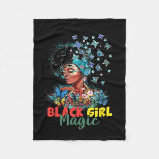 Black Girl Magic Black History Montag Schmetterlin Fleecedecke