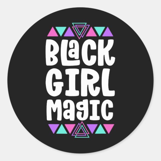 Black Girl Magic Black History Monte für Girls Runder Aufkleber (Vorderseite)