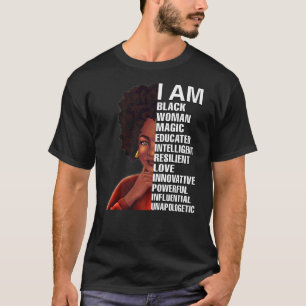 Black Girl Magic Blacknificent Hbcu Gebildete Mela T-Shirt