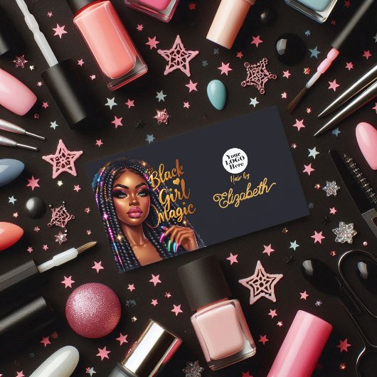 Black Girl Magic Elegantes Highlights Visitenkarte