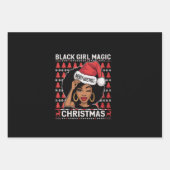 Black Girl Magic Frohe Weihnachts Afroamerikaner Geschenkpapier Set (Vorderseite)