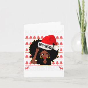 Black Girl Magic Frohe Weihnachts Afroamerikaner Karte