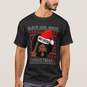 Black Girl Magic Frohe Weihnachts Afroamerikaner T-Shirt
