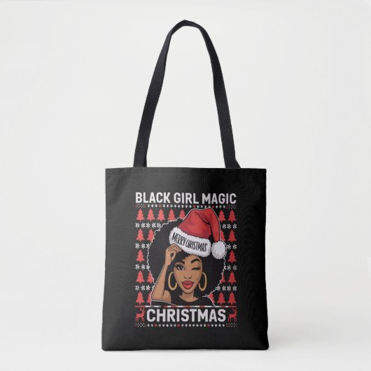 Black Girl Magic Frohe Weihnachts Afroamerikaner Tasche (Vorderseite)